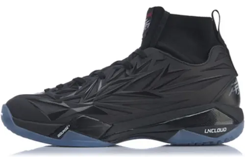 Li Ning Frontier Shadow Badminton Shoes Men's High Top Standard Black