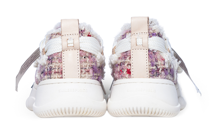SMILEREPUBLIC Open Ended Smiling Collection Abrasion Resistant Low top Canvas Shoes Unisex Purple