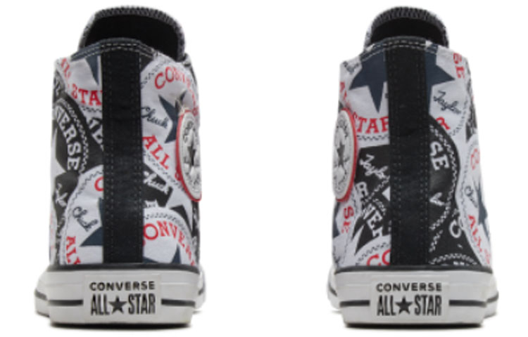 Кеды Converse All Star (черно-бело-красные) — Чёрный / белый / красный — фото 5