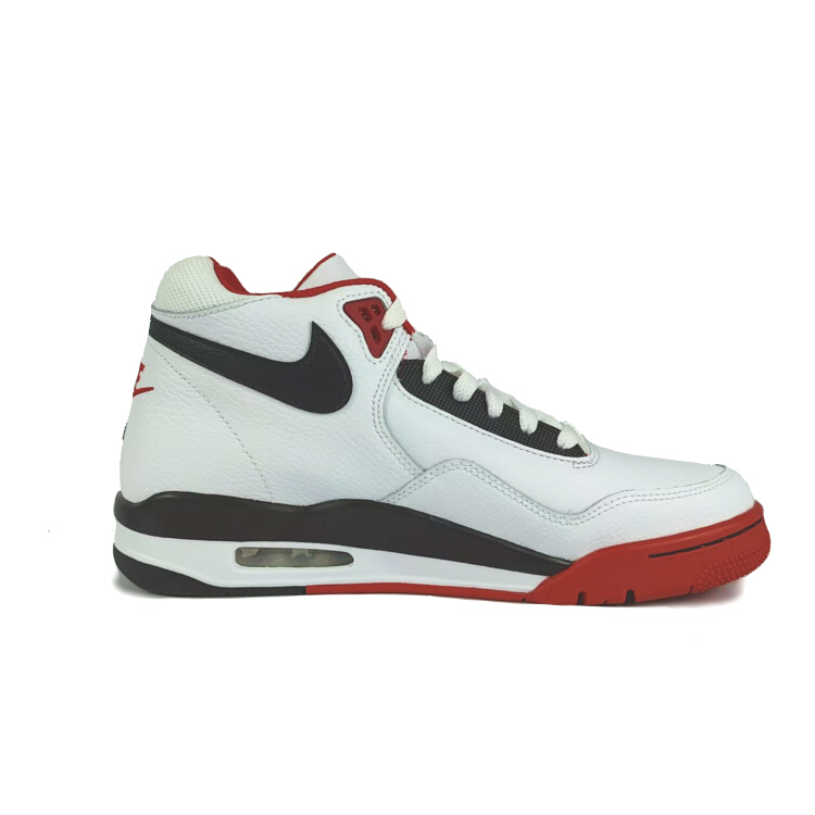 Nike Flight Legacy Synthetic Leather Cushioning Mid top Vintage Basketball Shoes Unisex Red White