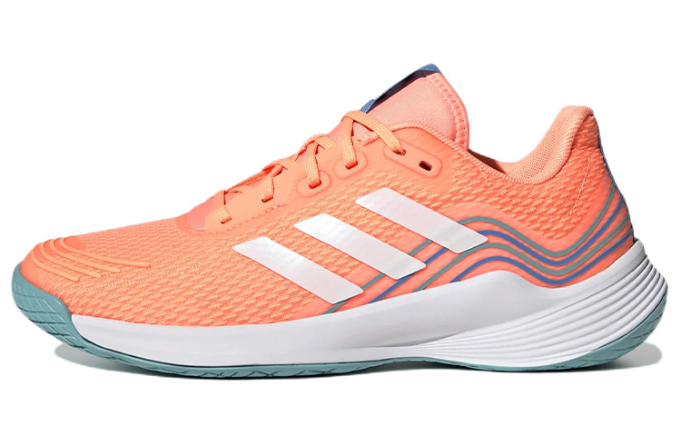 Adidas Novaflight Volleyball comfortable non-slip wear-resistant breathable low-top volleyball training shoes women's orange