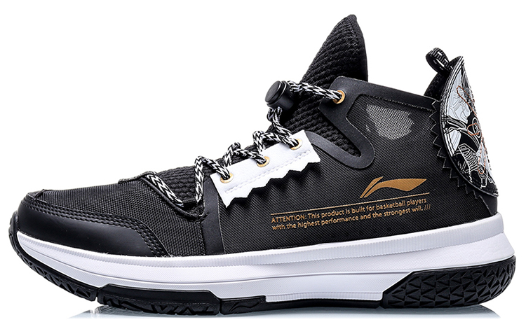 Li Ning Wowls Cushioning Rebound Cushioning Rebound Mid top Basketball Shoes Men’s Black