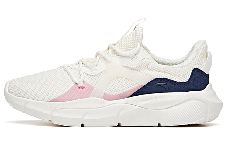 ANTA Training Shoes Women's Low Top Ivory White/Navy Blue/Basic Fuchsia