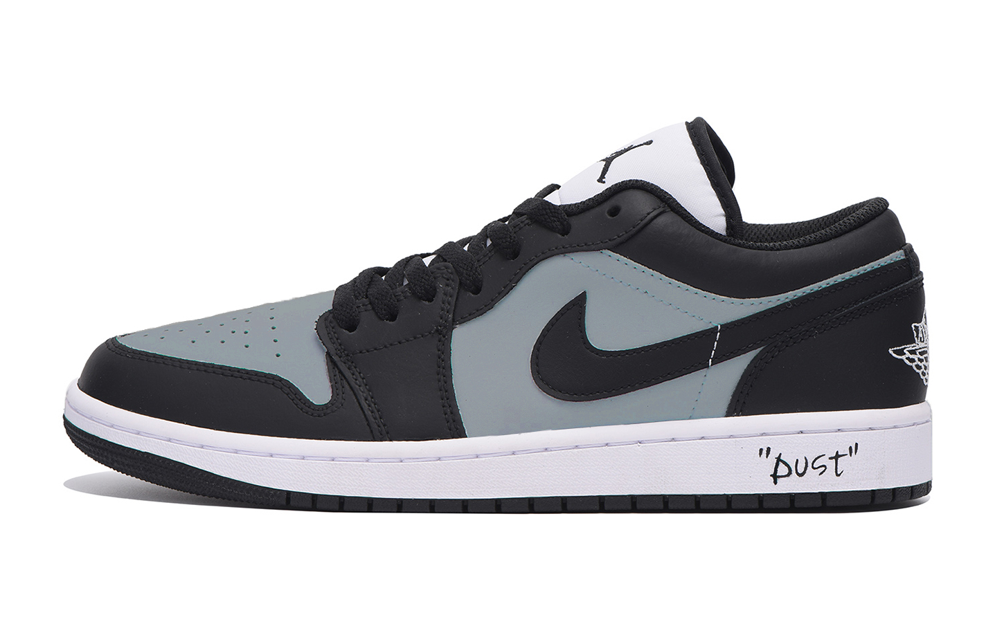 Jordan Air Jordan 1 Slip Resistant Low top Vintage Basketball Shoes Men’s Black Gray