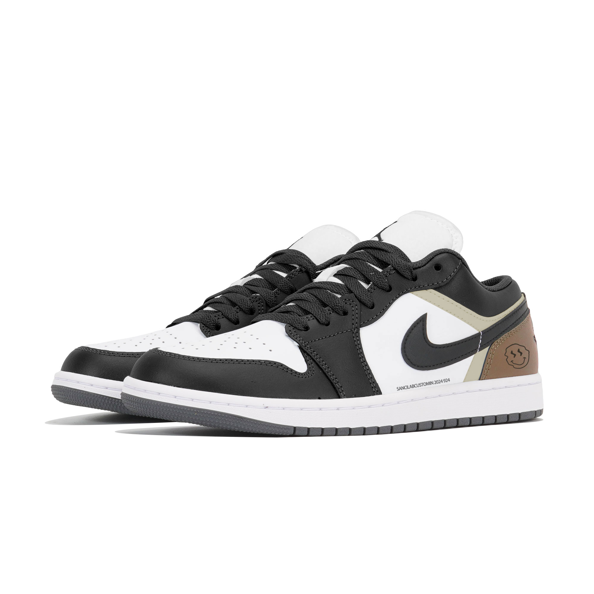 Jordan Air Jordan 1 Slip Resistant Abrasion Resistant Low top Vintage Basketball Shoes Unisex Coffee