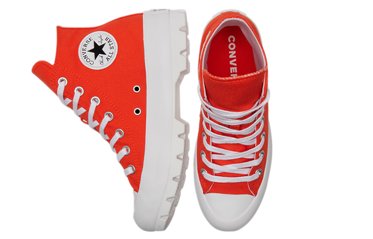 Женские кеды Converse Chuck Taylor All Star Lugged (оранжево-красные) — Оранжевыйкрасный — фото 4