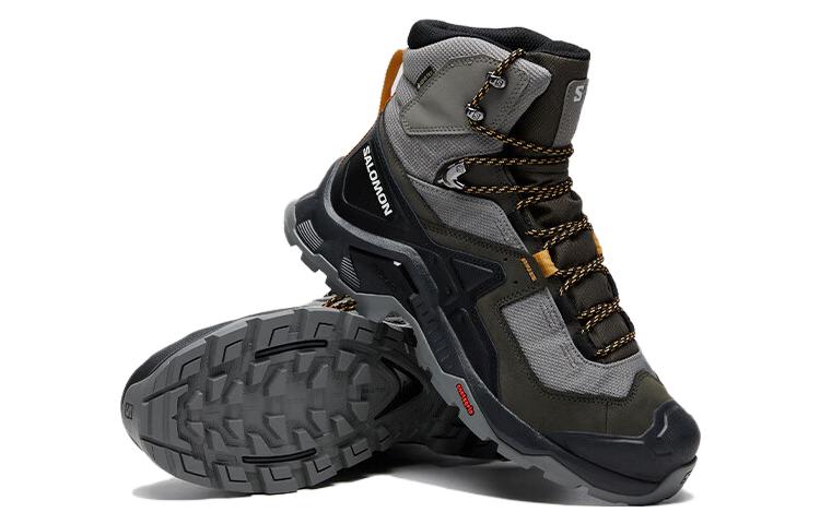 SALOMON Quest Element Lace Up High top Hiking Mountaineering Shoes Men’s Gray