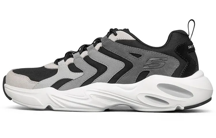 Skechers Stamina Airy Mesh Comfortable Low top Chunky Sneakers Men's Black Gray