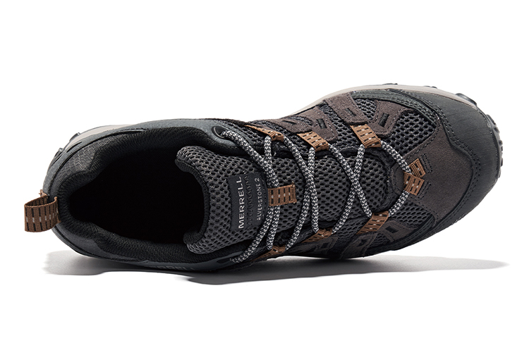 MERRELL Non Slip And Waterproof Grip Abrasion Resistant Low top Outdoor Shoes Men’s Dark Gray