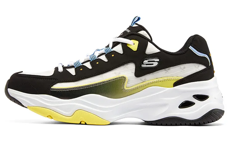 One Piece x Skechers D'Lites 4.0 Low top Chunky Sneakers Women's Black White Yellow