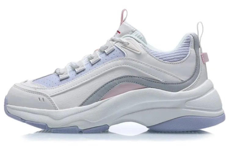 Li Ning Chunky Sneakers Women's Low Top White/Blue/Pink