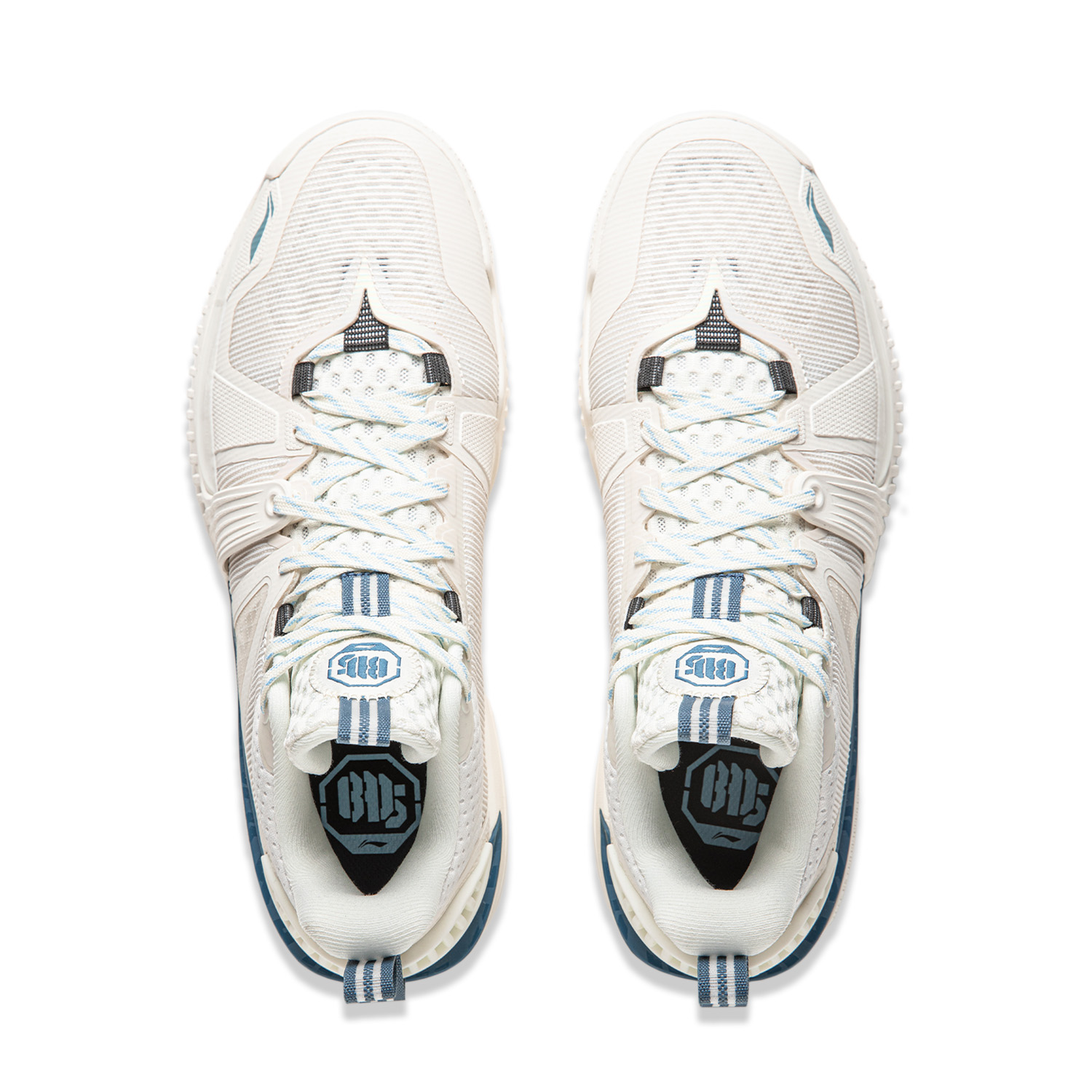 Li Ning Storm 2024 Cushioning Breathable Lightweight Rebound Low top Basketball Shoes Men’s Ivory