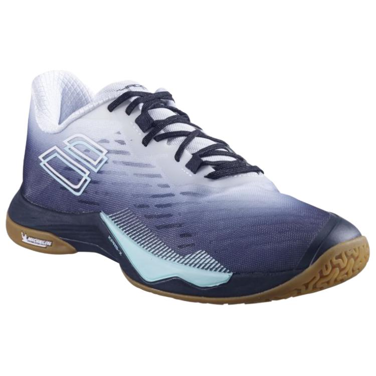 Babolat Breathable Lightweight Breathable And Lightweight Low top Badminton Shoes Men’s White Blue Black