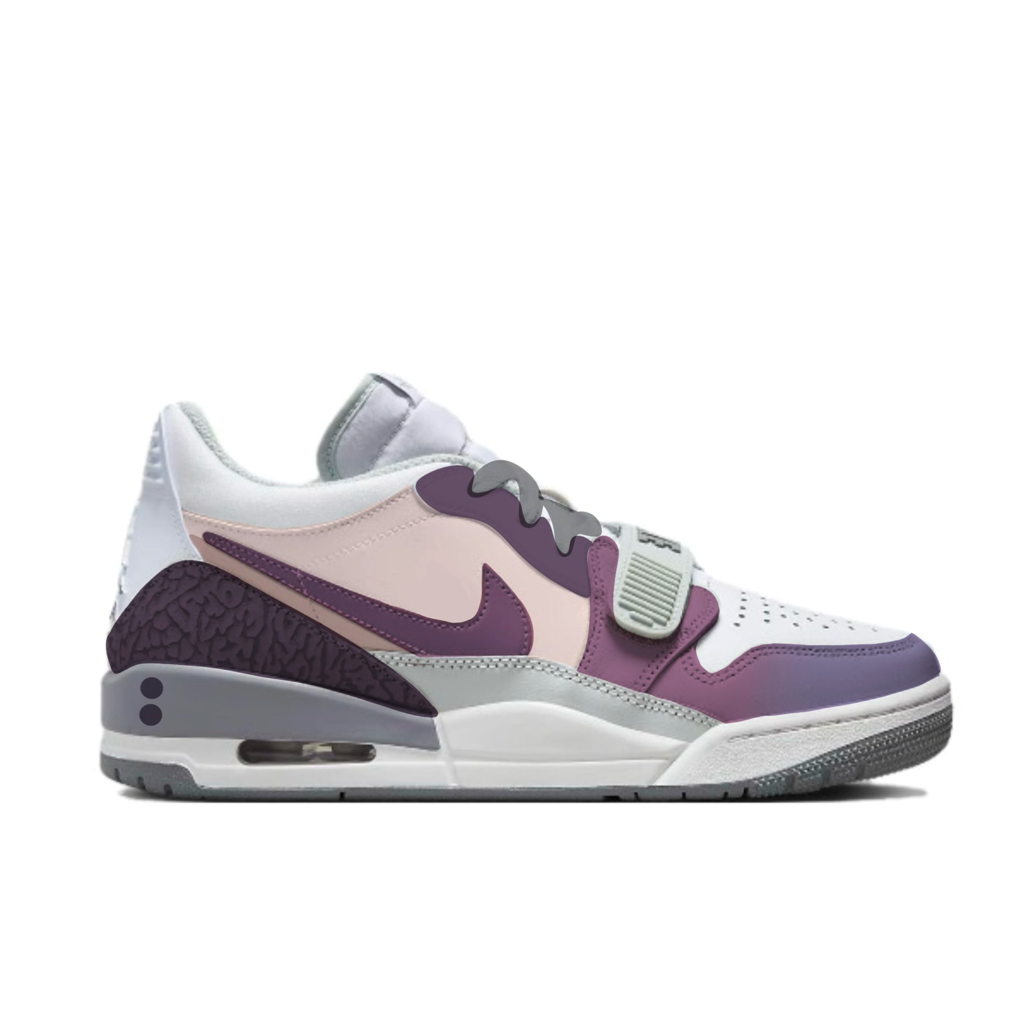 Jordan Legacy 312 Video Games Abrasion Resistant Low top Vintage Basketball Shoes Men’s Fuchsia
