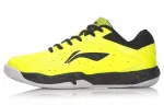 Li Ning Lightning Strike Cushioning Slip Resistant Abrasion Resistant Low top Badminton Shoes Men's Neon Yellow
