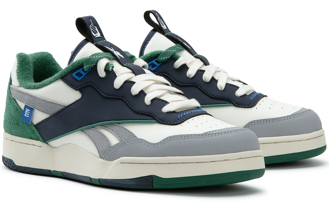 Nautica x Reebok BB4000 II Low top Vintage Basketball Shoes Unisex White/Dark Blue