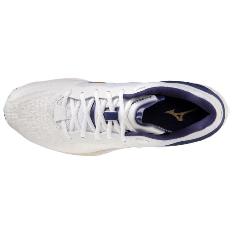 Mizuno Slip Resistant Abrasion Resistant Slip Resistant Abrasion Resistant Low top Training Shoes Unisex White Gold