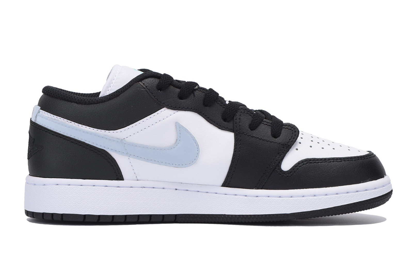 Jordan Air Jordan 1 Slip Resistant Abrasion Resistant Low top Vintage Basketball Shoes Men’s Black White Blue