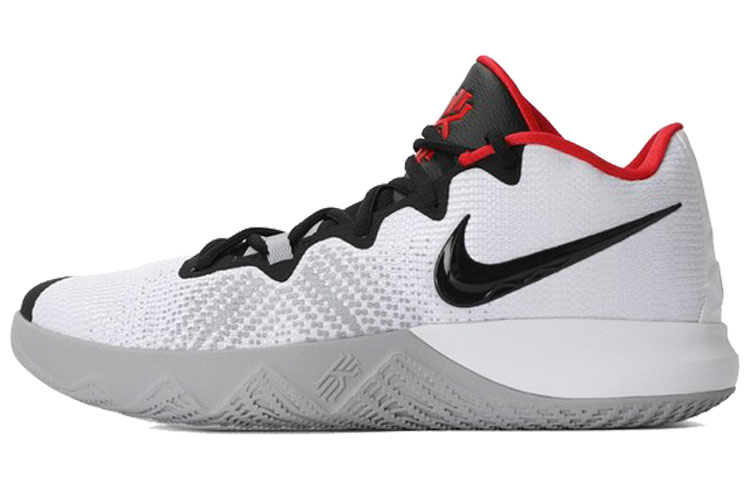 Nike Kyrie Flytrap EP Round head lace Mesh fabric Shock-absorbing, anti-slip and wear-resistant Low-top Practical basketball shoes Men's red and white