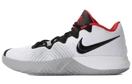 Nike Kyrie Flytrap EP Round head lace Mesh fabric Shock-absorbing, anti-slip and wear-resistant Low-top Practical basketball shoes Men's red and white