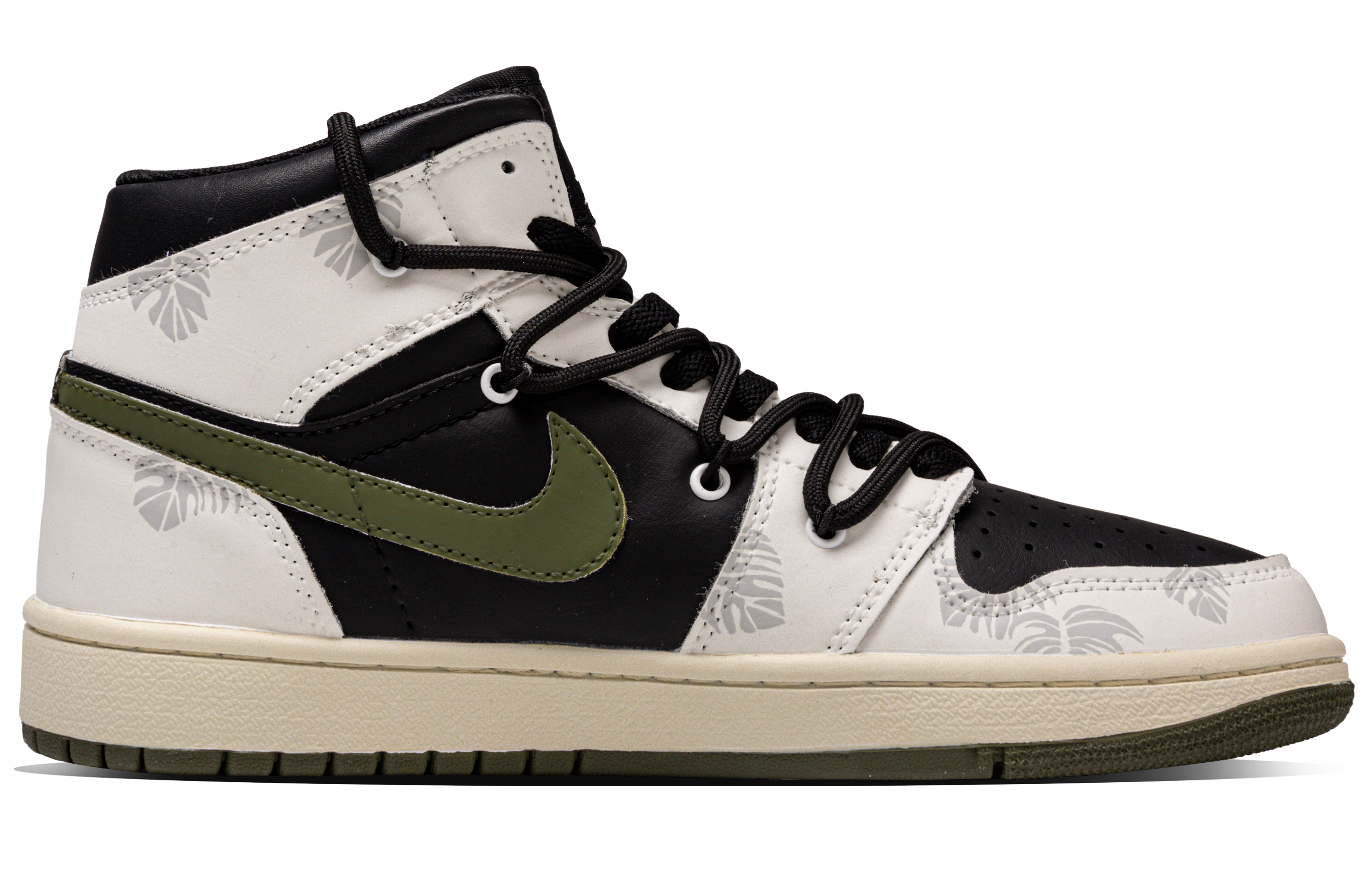 Jordan Air Jordan 1 Square Dragon Synthetic Leather Abrasion Resistant Mid top Vintage Basketball Shoes Unisex