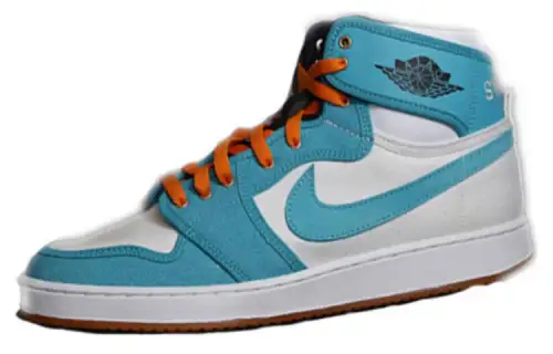 SocialWorks x Jordan Air Jordan 1 AJKO Non slip Lightweight High top Vintage Basketball Shoes Men's White Blue