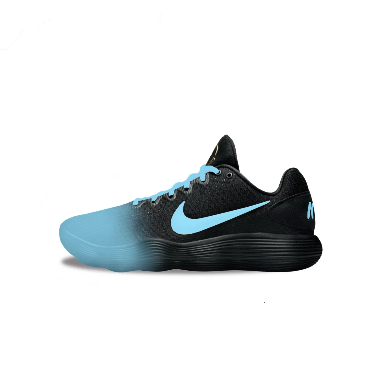 Nike Hyperdunk 2017 Abrasion Resistant Low top Basketball Shoes Men's Black Blue
