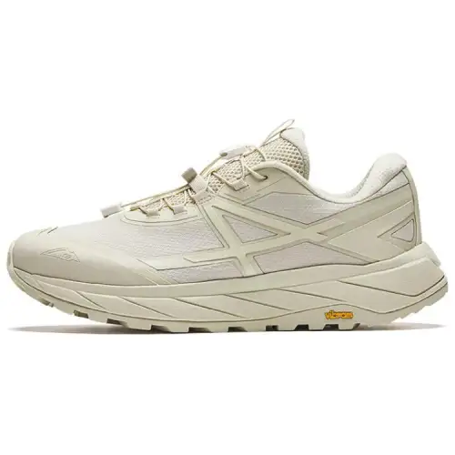 Anta Walker Cushioning Slip Resistant Abrasion Resistant Low top Hiking Shoes Men's Grain Beige Yellow