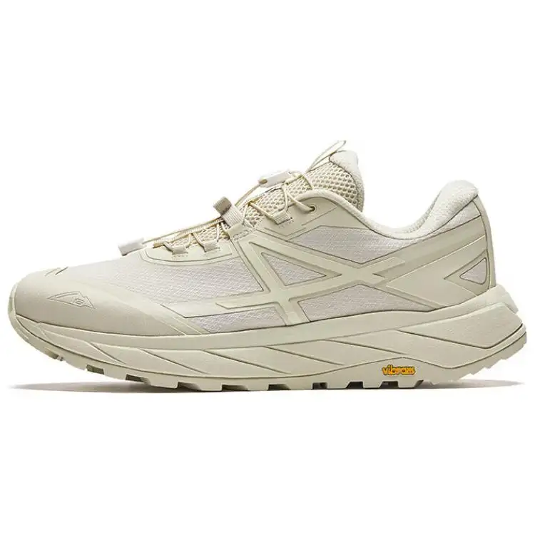 Anta Walker Cushioning Slip Resistant Abrasion Resistant Low top Hiking Shoes Men's Grain Beige Yellow