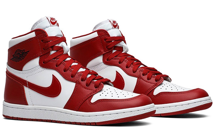Кроссовки Nike x Jordan Air Jordan 1 Air Ship (бело-красные) — фото 9