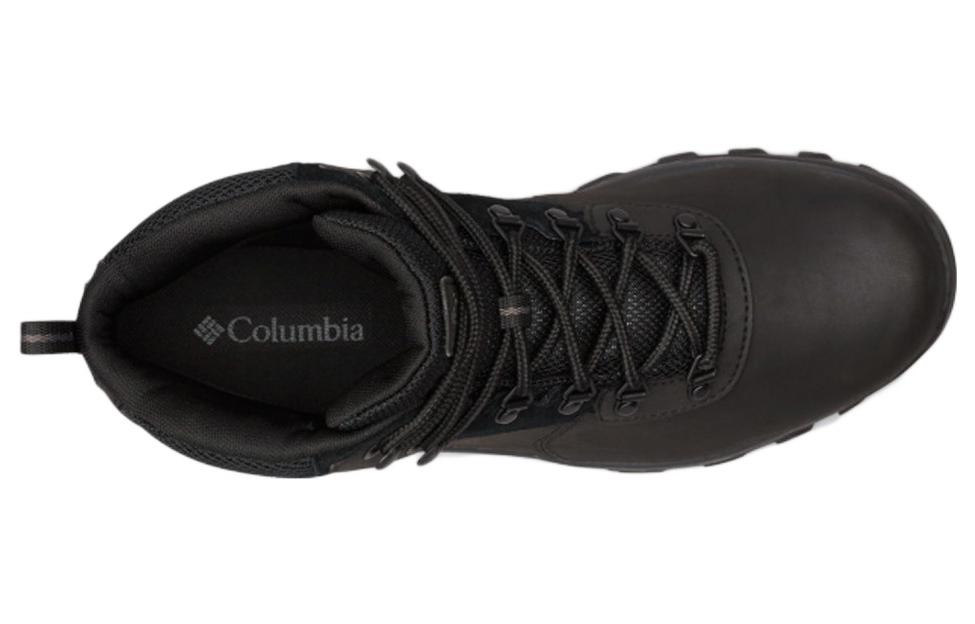 Columbia Hiking Leather Slip Resistant, Abrasion Resistant, Waterproof Mid top Outdoor Shoes Men’s Black