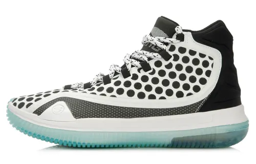Li Ning Fangs Textile, TPU Cushioning Slip Resistant Abrasion Resistant Coverage Support High top Basketball Shoes