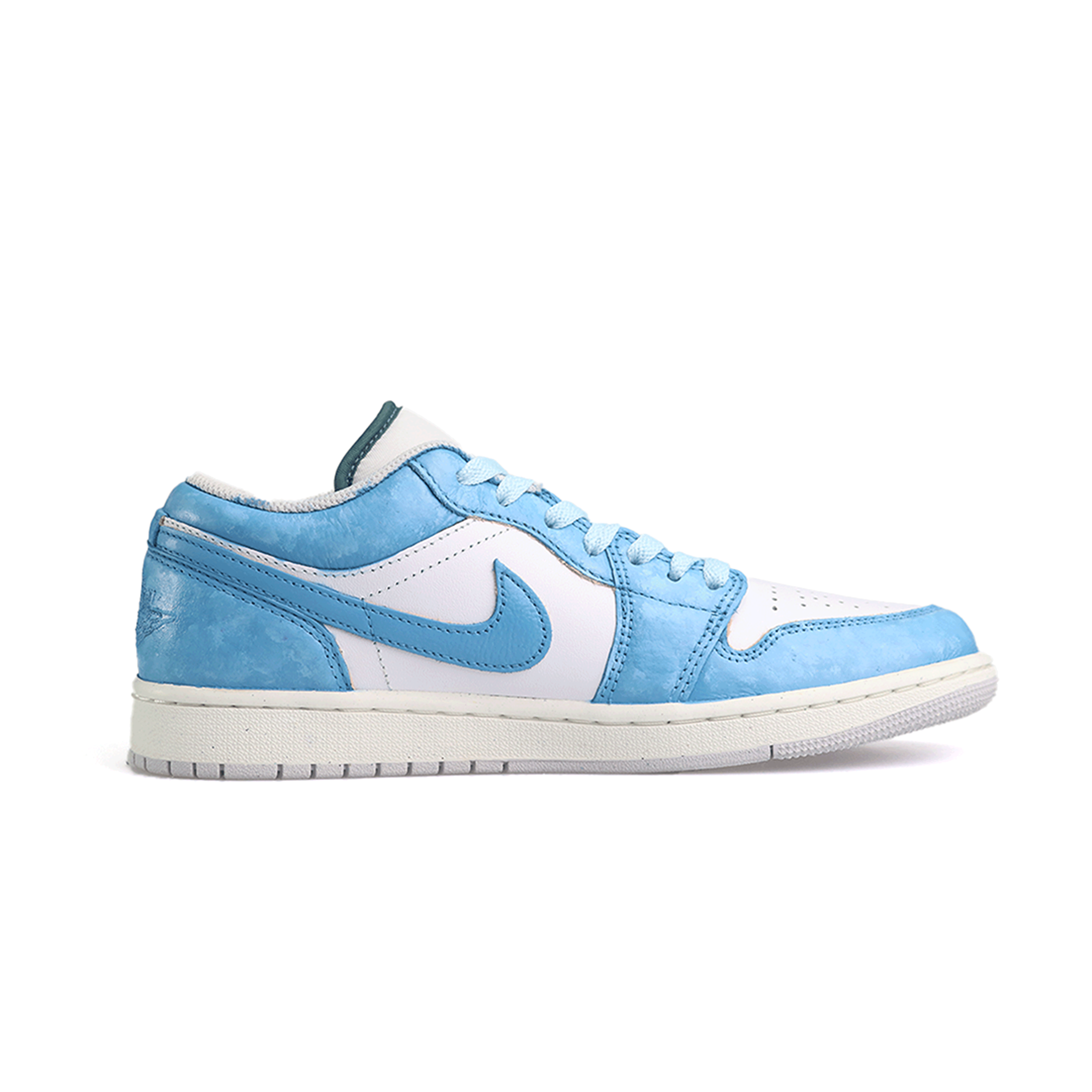 Jordan Air Jordan 1 Deep Sea Journey, Special Shopping Bag Abrasion Resistant Low top Vintage Basketball Shoes Unisex