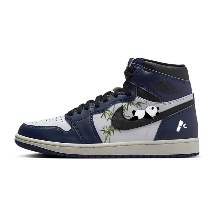 Jordan Air Jordan 1 Vintage Basketball Shoes Men's High Top White/Blue