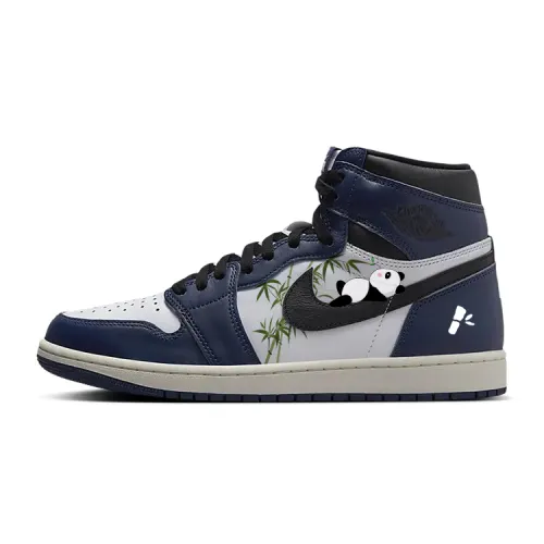 Jordan Air Jordan 1 Vintage Basketball Shoes Men's High Top White/Blue