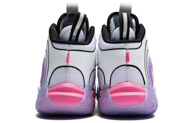 361° Zengo Cushioning Slip Resistant Abrasion Resistant Mid top Basketball Shoes Men’s White Pink