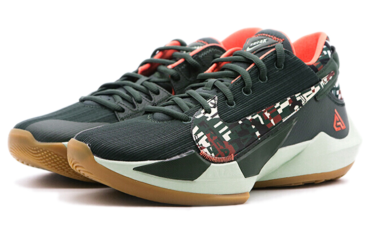 Мужские кроссовки Nike Freak 2 (зеленыйоранжевый) — Зелёныйоранжевый — фото 2
