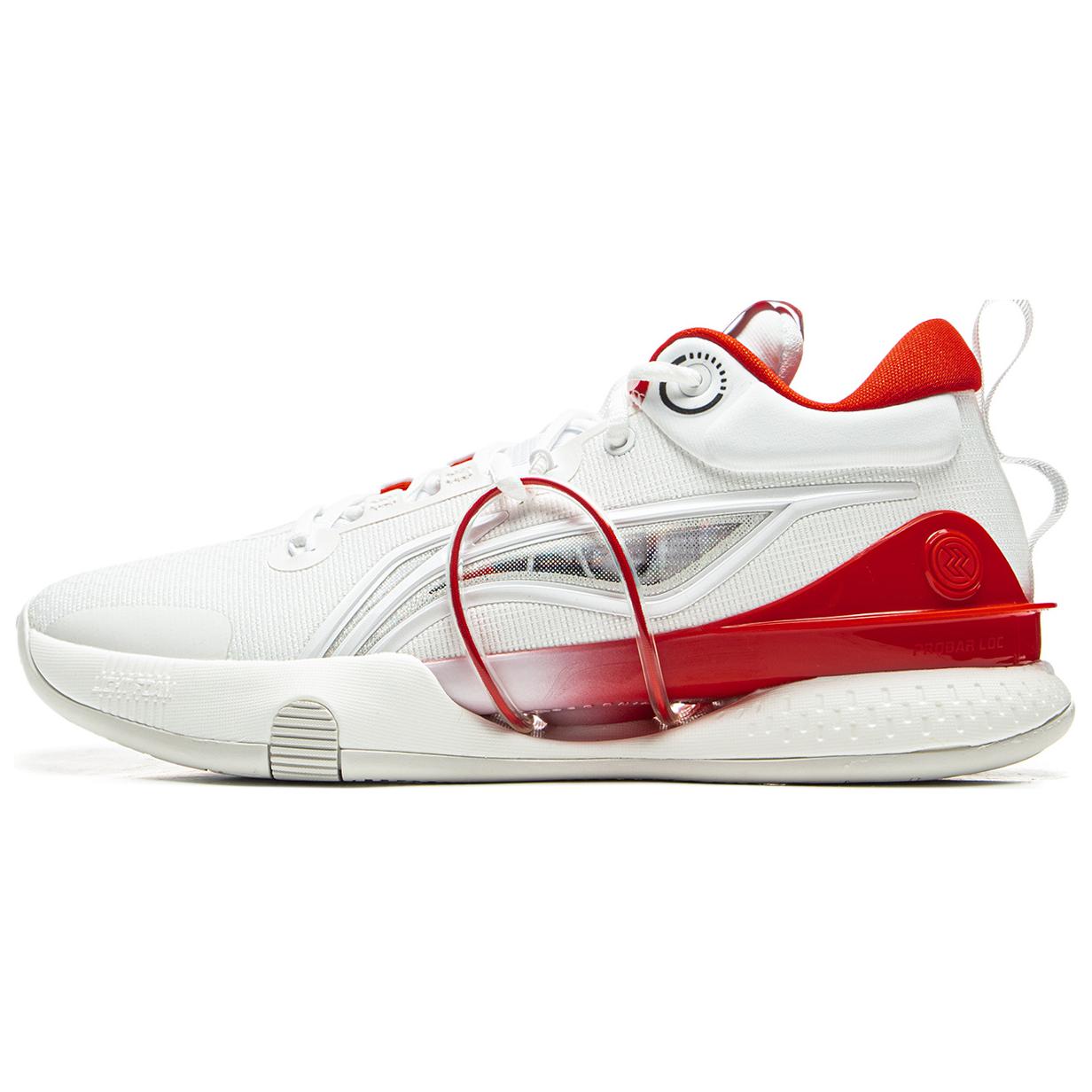 LiNing Li Ning Blitz 8 Premium 䨻Технология эластичной поддержки и гибкости Ткань T кожзаменитель демпфирование нескользящие Износостойкая легкая пена/баскетбольная пена с низкой вершиной. мужской стиль белый красный