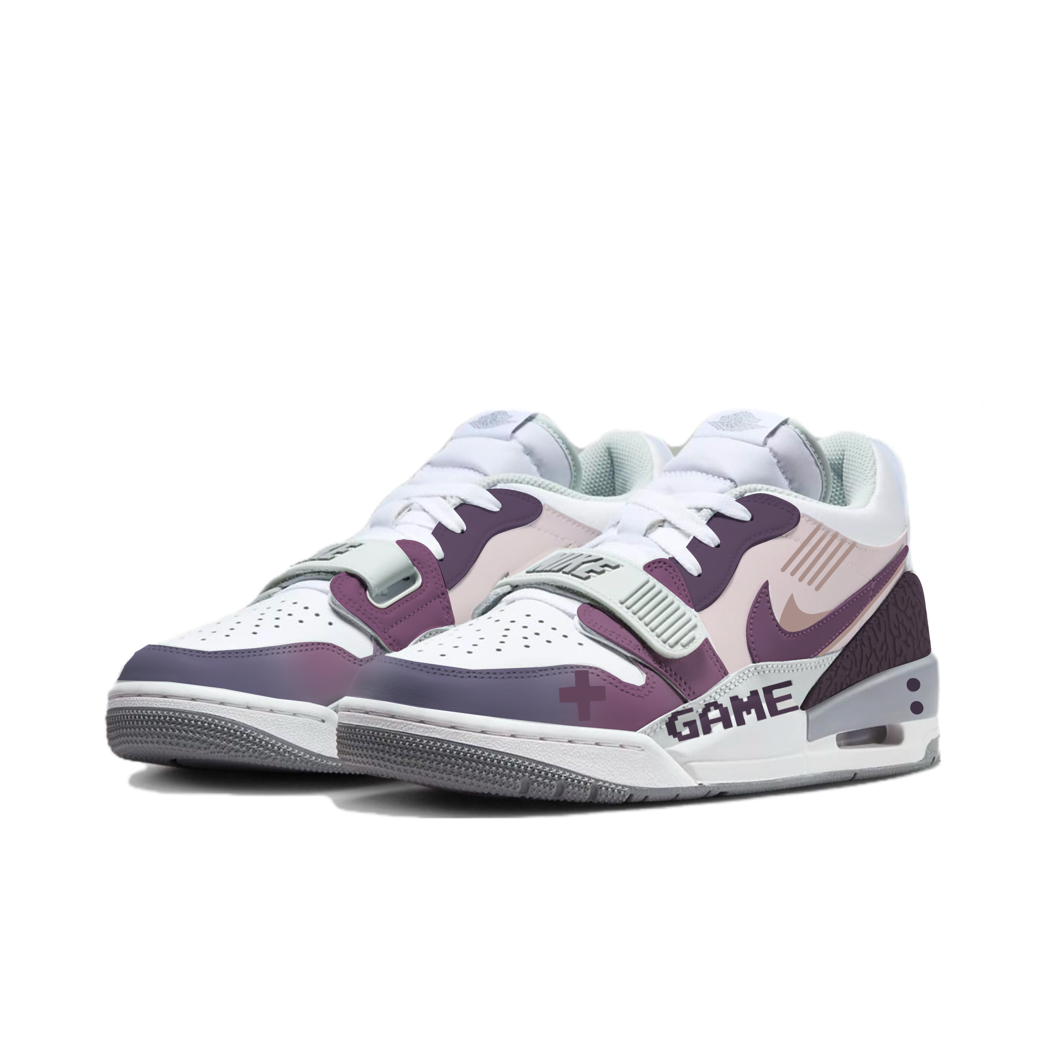 Jordan Legacy 312 Video Games Abrasion Resistant Low top Vintage Basketball Shoes Men’s Fuchsia