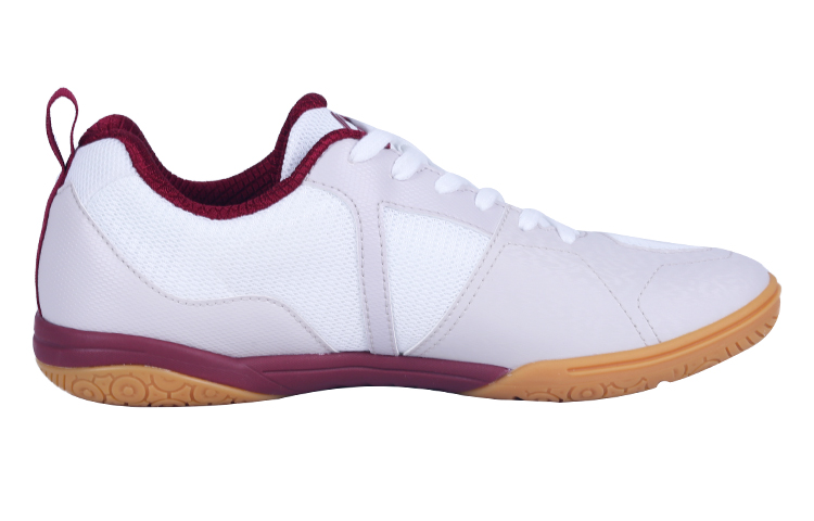 Li Ning Cushioning Slip Resistant Abrasion Resistant Low top Table Tennis Shoes Unisex Gray Deep Red