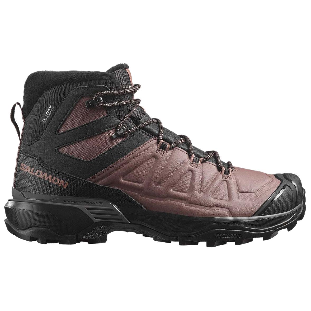 SALOMON Slip Resistant, Abrasion Resistant, Thermal High top Hiking Shoes Women’s Black