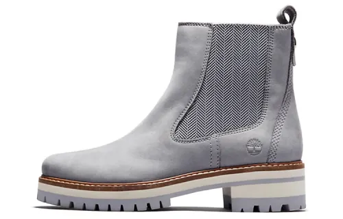 Timberland Courmayeur Valley Nubuck Short Chelsea Boots Women's Gray