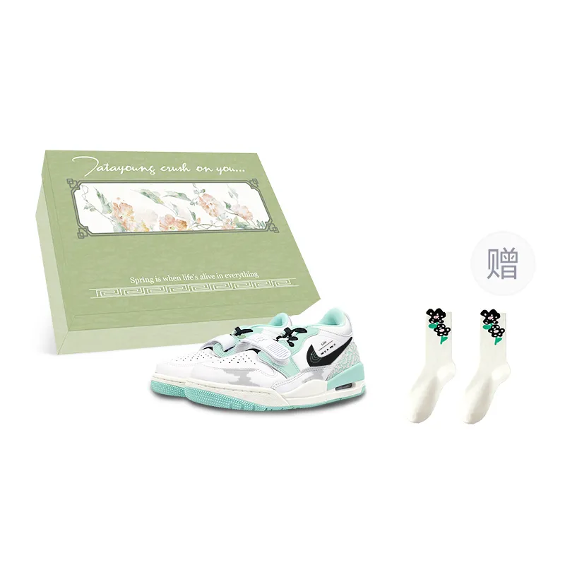 Jordan Legacy 312 Low top Vintage Basketball Shoes Women's White Green Gray