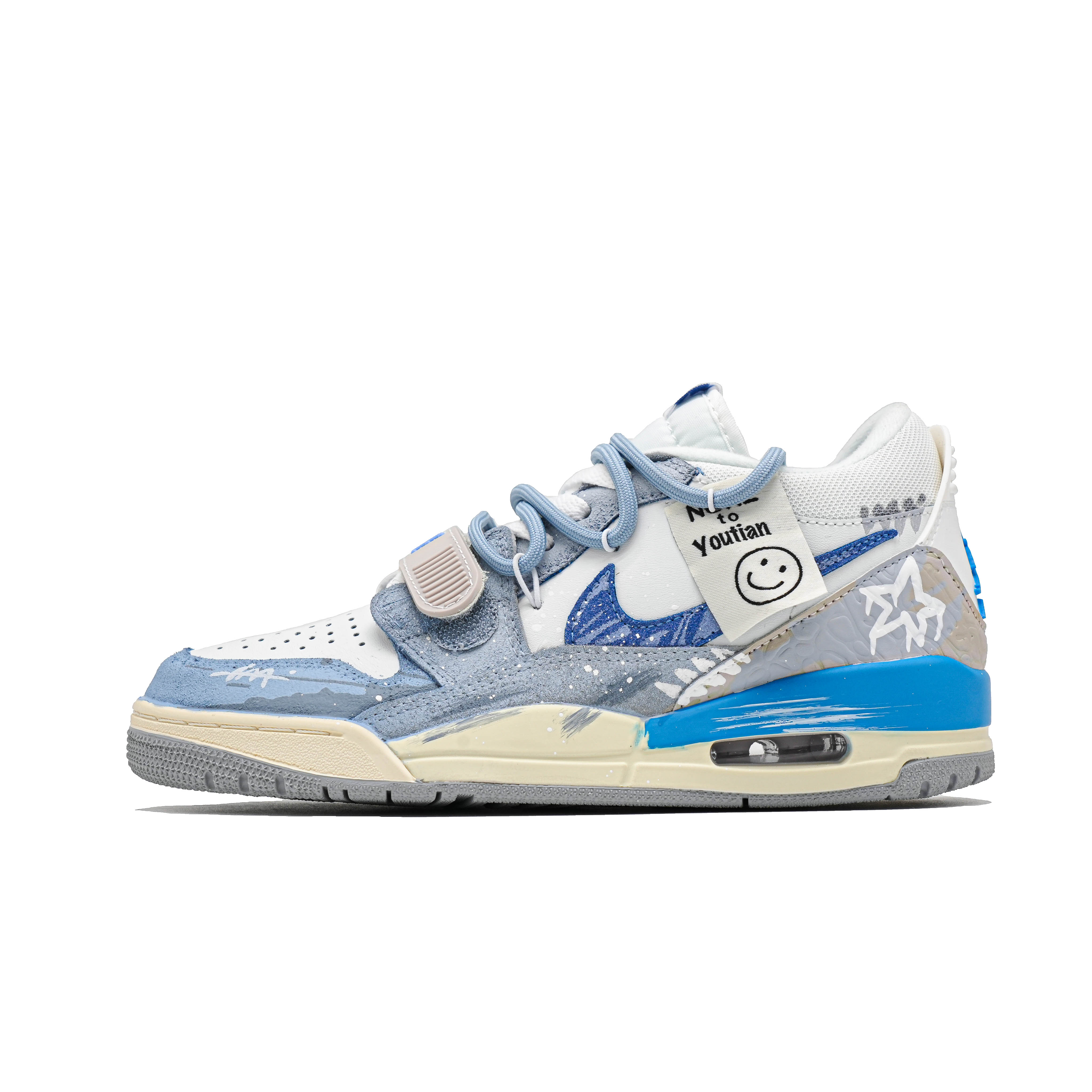 Jordan Legacy 312 Star Graffiti Cushioning Abrasion Resistant Cushioning, Wear Resistant Low top