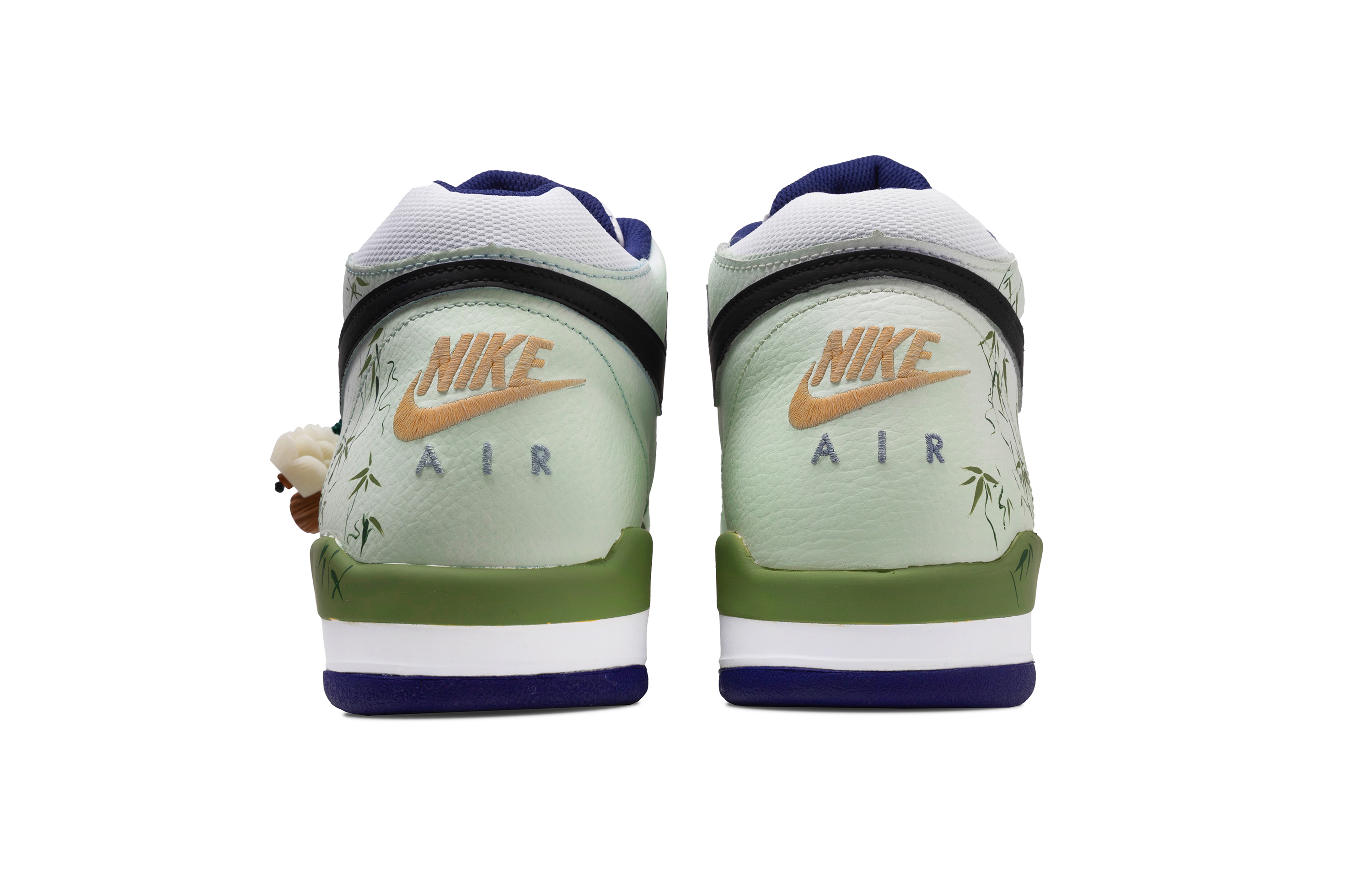 Nike Flight Legacy Bamboo Snake Green Shadow Cushioning Slip Resistant Abrasion Resistant Coverage Mid top