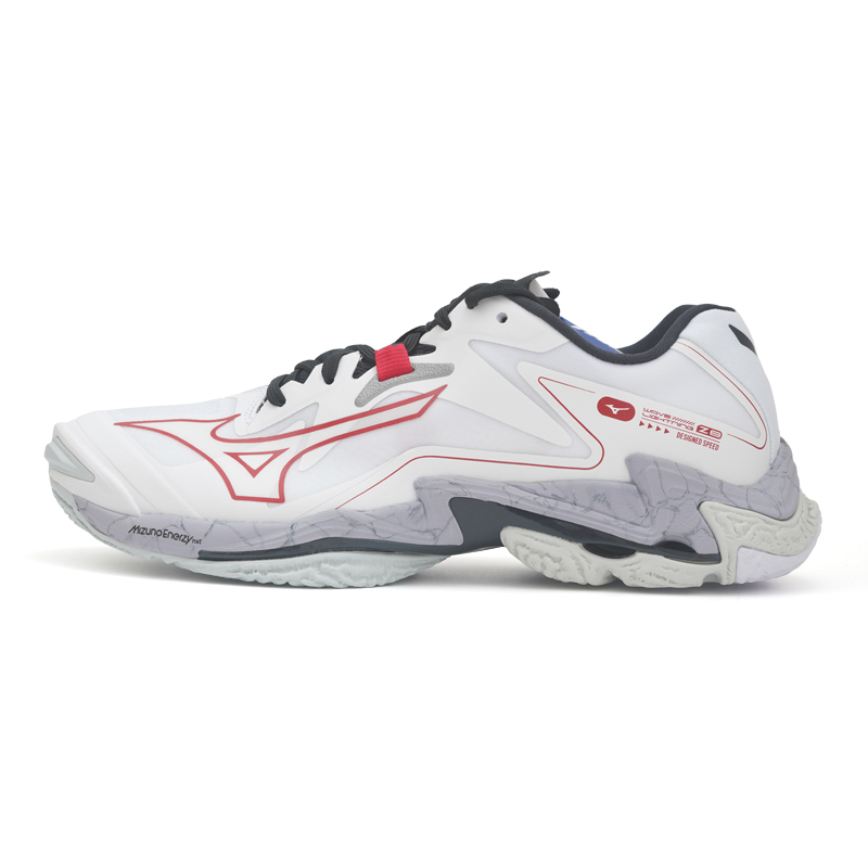Mizuno Wave Lightning Z8 Breathable, Lightweight Coverage Low top Badminton Shoes Unisex White Blue