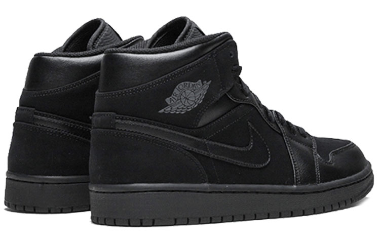 Jordan 1 Mid Triple Black 2018