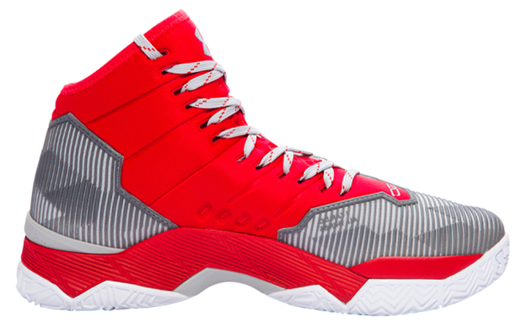 Мужские кроссовки Under Armour Under Armour Curry 2.5 (красно-серые) — Красный / серый — фото 2