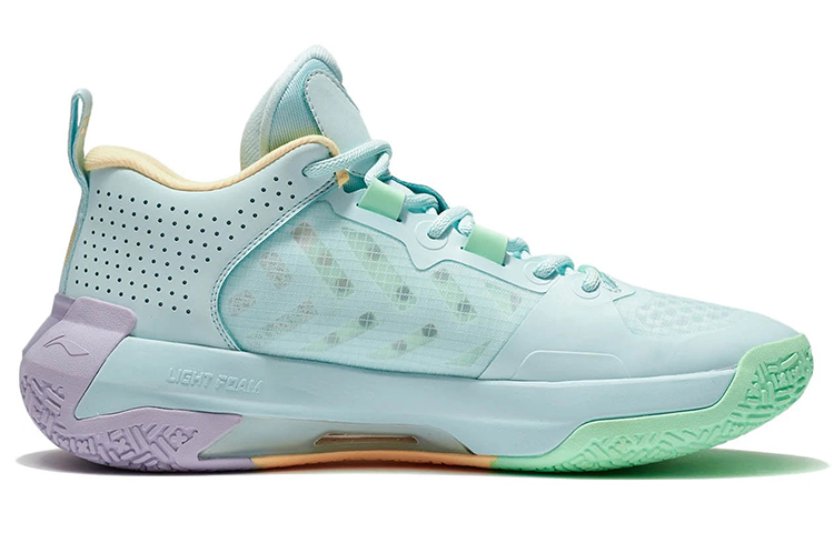 Li Ning Liren 2 Low Green Purple Cushioning Slip Resistant Abrasion Resistant Low top Basketball Shoes Men’s