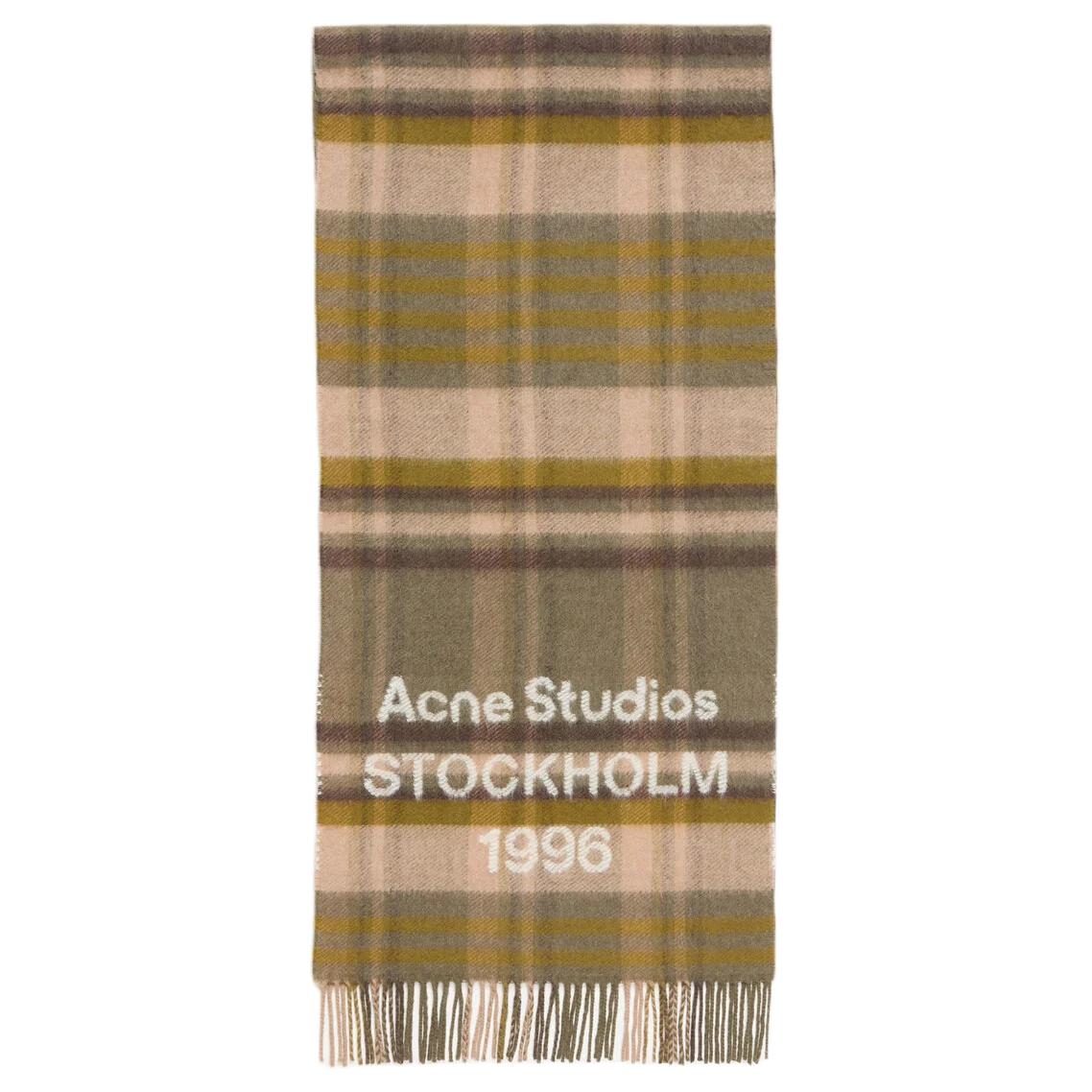 Шарф Acne Studios (оливково-серый)